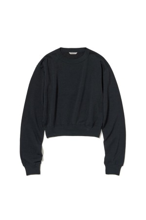 HIGH TWIST LIGHT SWEAT P/O - INK BLACK (A26SP05MU)