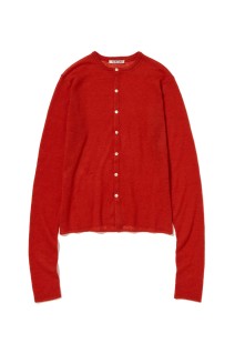 SHEER CASHMERE KNIT CARDIGAN - RED ORANGE (A26SC01CJ)