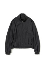 ULTRA FINE TROPICAL WOOL ZIP BLOUSON - TOP CHARCOAL (A26SB01MT)