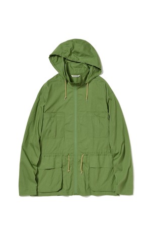 SUPER FINE COTTON LAWN HOODED BLOUSON - DUSTY GREEN (A26SB01CL)