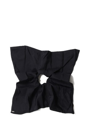 Silk Square Large Scrunchie-BLACK(hp0224)