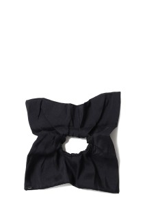 Silk Square Medium Scrunchie-BLACK(hp0324)