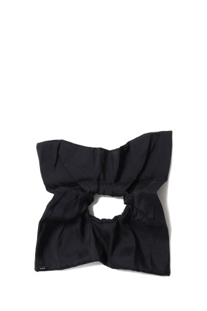 Silk Square Medium Scrunchie-BLACK(hp0324)