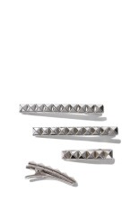 Stud Hair Clips - 4Piece Set-SILVER(hp08325)