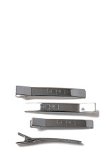 New Logo Hair Clips-4 Piece Set-SILVER(hp07725)