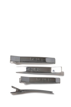 New Logo Hair Clips-4 Piece Set-SILVER(hp07725)