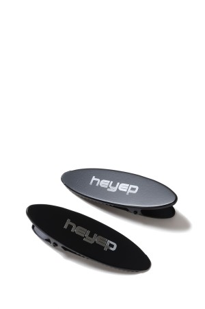 Oval Metal Flat Clips - 2piece Set-BLACK(hp07625)
