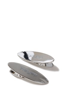 Oval Metal Flat Clips - 2piece Set-SILVER(hp07625)