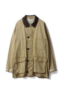 Vintaged Denim Coverall Half Coat(YK25FW01067C)-KHAKI-