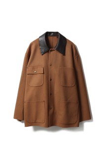 River Melton Coverall Jacket(YK25FW01035B)-CAMEL-