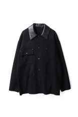 River Melton Coverall Jacket(YK25FW01035B)-BLACK-