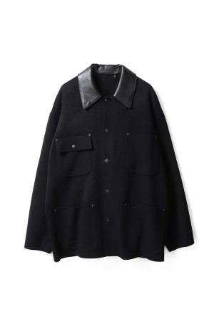 River Melton Coverall Jacket(YK25FW01035B)-BLACK-