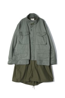 Connected Military Coat(YK25FW01022C)-OLIVE-