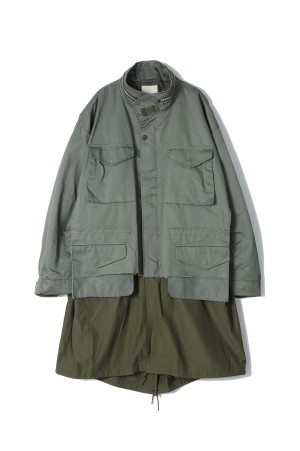 Connected Military Coat(YK25FW01022C)-OLIVE-