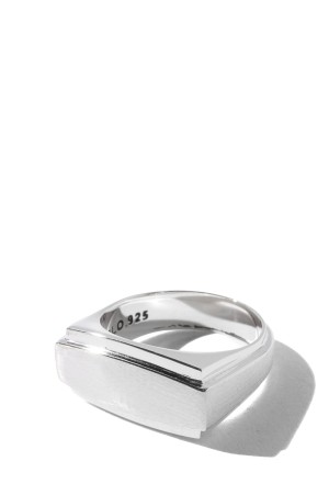Center Weight Ring with Hair Line / Silver (XOR124)