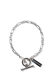Mix Cut Link Bracelet -3mm- / Silver (XOB120-19)