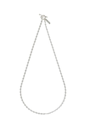 Caviar Link Necklace / Silver (XON044-50)