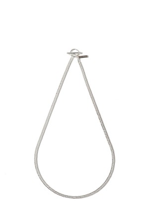 Flat Link Necklace -Double -50cm /Silver- (XON052-50)