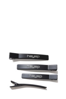 New Logo Hair Clips-4 Piece Set-BLACK(hp07725)