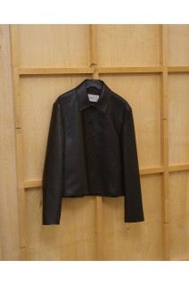 Leather Shirts Jacket - DARK BROWN (12610101)