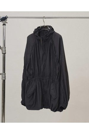 Nylon Gather Blouson - INDIGO (12610203)