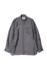 Chambray Silky Shirts - GRAY (12610427)