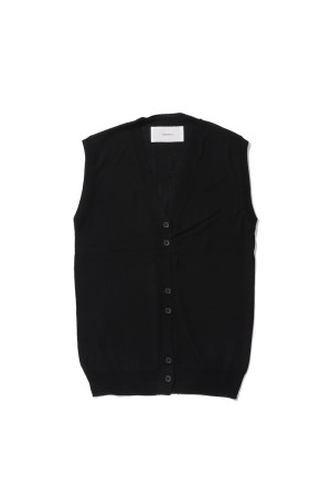 Tencelsilk Knit Vest - BLACK (12610517)
