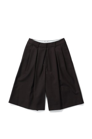 Twill Bermuda Pants - DARK BROWN (12610713)