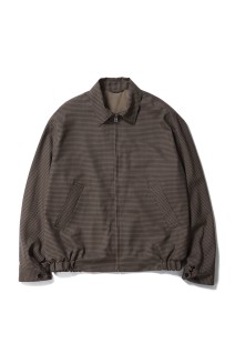 Summer Wool Zip Blouson - KHAKI PLAID (KS26SJK16)