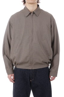 Summer Wool Zip Blouson / KHAKI PLAID (KS26SJK16)