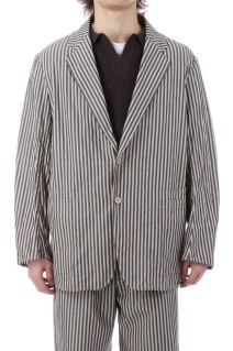 Bumpy Stripe Take Easy Jacket / INK BLACK / ALMOND (KS26SJK28)
