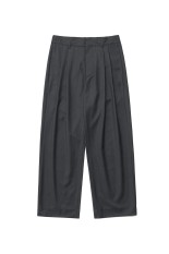 Narrow Stripe Tapered Slacks / HEATHER CHARCOAL (AOFSPT017)
