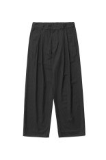 Narrow Stripe Tapered Slacks / BLACK (AOFSPT017)