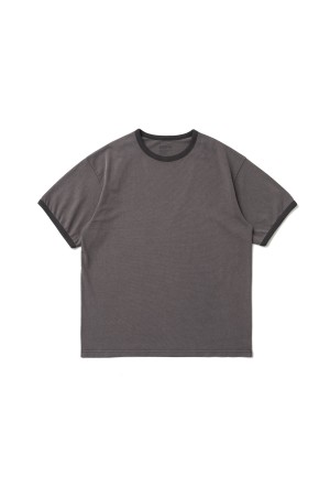 Homeboy Garment Ringer Tee / CHARCOAL BROWN (AOFSTS002)