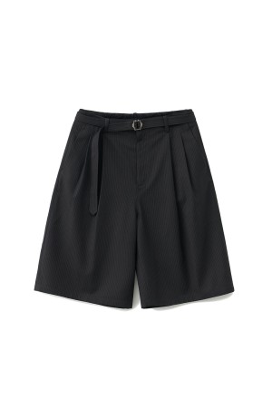 Hemingway Stripe Bermuda Pants / BLACK (AOGSPT013)