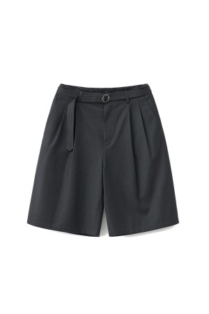 Hemingway Stripe Bermuda Pants / HEATHER CHARCOAL (AOGSPT013)