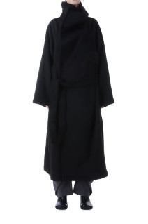 High Neck Coat - BLACK (31252166106)