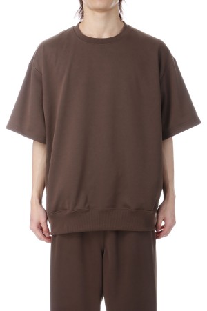 TECH SWEAT CREW S/S - BROWN GRAY (BE-51026)