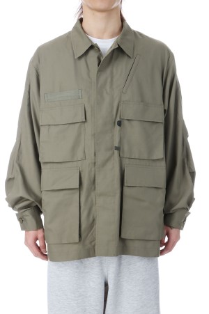 TECH MULTI FISHING POCKET MIL BDU SHIRT L/S - SAGE GRAY (BE-83026)
