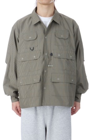 TECH MULTI FISHING POCKET SHIRT L/S - SAGE GRAY (BE-85026)