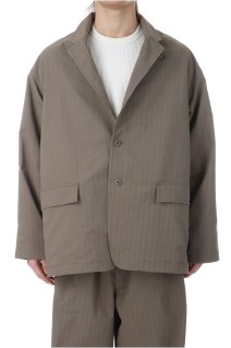 TECH LOOSE 2B JACKET HERRINGBONE - SAGE GRAY (BJ-51026)