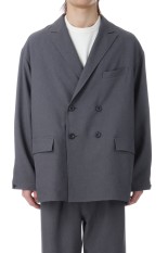 TECH DOUBLE-BREASTED JACKET - CHARCOAL (BJ-52026)