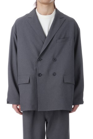TECH DOUBLE-BREASTED JACKET - CHARCOAL (BJ-52026)