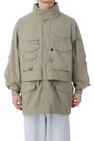 WINDSTOPPER(R) PERFECT MIL FIELD 2WAY JACKET - SAGE GRAY (BJ-12026)