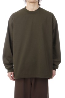 TECH DRAWSTRING L/S TEE - D.BROWN (BE-34026)