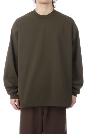 TECH DRAWSTRING L/S TEE - D.BROWN (BE-34026)