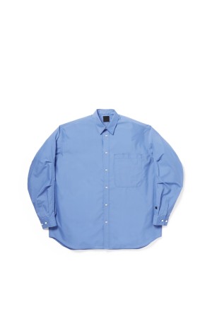 TECH REGULAR COLLAR SHIRT L/S SOLID - SAX (BE-81026)