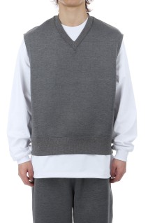 TECH SCUBA KNIT VEST - CHARCOAL (BE-42026)