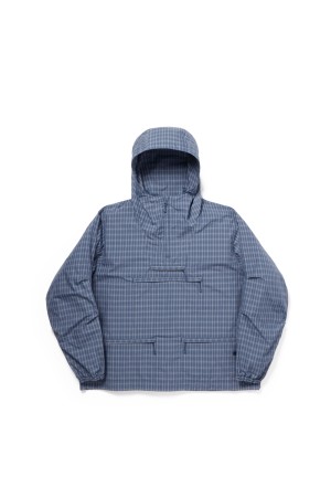 TECH ANORAK JACKET SUMMER PLAID - SMOKE BLUE (BJ-70026)