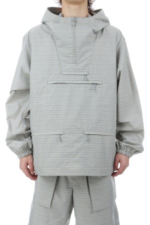 TECH ANORAK JACKET SUMMER PLAID - LT.GRAY (BJ-70026)